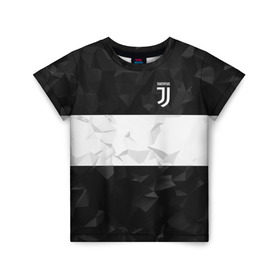 Детская футболка 3D с принтом Juventus 2018 White Line в Санкт-Петербурге, 100% гипоаллергенный полиэфир | прямой крой, круглый вырез горловины, длина до линии бедер, чуть спущенное плечо, ткань немного тянется | fc | juventus | спорт | спортивные | фк | футбол | футбольный клуб | ювентус