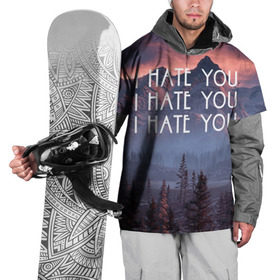 Накидка на куртку 3D с принтом I HATE YOU в Санкт-Петербурге, 100% полиэстер |  | Тематика изображения на принте: 