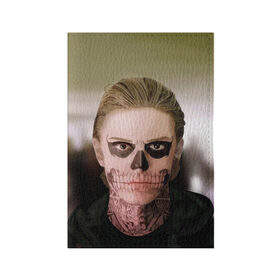 Обложка для паспорта матовая кожа с принтом Tate в Санкт-Петербурге, натуральная матовая кожа | размер 19,3 х 13,7 см; прозрачные пластиковые крепления | ahs | american horror story | американская история ужасов