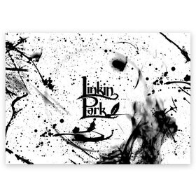 Поздравительная открытка с принтом Linkin Park в Санкт-Петербурге, 100% бумага | плотность бумаги 280 г/м2, матовая, на обратной стороне линовка и место для марки
 | chester bennington | linkin park | беннингтон честер | линкин парк