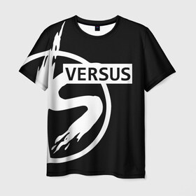 Мужская футболка 3D с принтом VERSUS в Санкт-Петербурге, 100% полиэфир | прямой крой, круглый вырез горловины, длина до линии бедер | battle | versus | батл | версус