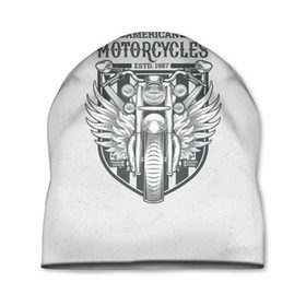Шапка 3D с принтом Vintage motocycle 5 в Санкт-Петербурге, 100% полиэстер | универсальный размер, печать по всей поверхности изделия | Тематика изображения на принте: harley | motorbike | motorcycle | race | rider | ryder | skull | speed | байк | гонки | гонщик | мото | мотобайк | мотоцикл | райдер | скорость | харлей | череп