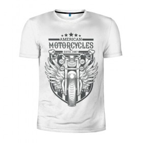 Мужская футболка 3D спортивная с принтом Vintage motocycle 5 в Санкт-Петербурге, 100% полиэстер с улучшенными характеристиками | приталенный силуэт, круглая горловина, широкие плечи, сужается к линии бедра | Тематика изображения на принте: harley | motorbike | motorcycle | race | rider | ryder | skull | speed | байк | гонки | гонщик | мото | мотобайк | мотоцикл | райдер | скорость | харлей | череп