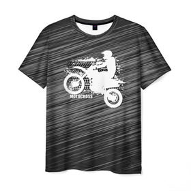 Мужская футболка 3D с принтом Motocross в Санкт-Петербурге, 100% полиэфир | прямой крой, круглый вырез горловины, длина до линии бедер | motorbike | motorcycle | race | rider | ryder | speed | байк | гонки | гонщик | мото | мотобайк | мотоцикл | райдер | скорость