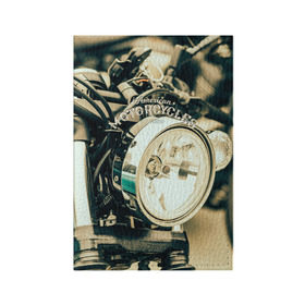 Обложка для паспорта матовая кожа с принтом Vintage motocycle в Санкт-Петербурге, натуральная матовая кожа | размер 19,3 х 13,7 см; прозрачные пластиковые крепления | harley | motorbike | motorcycle | race | rider | ryder | speed | байк | гонки | гонщик | мото | мотобайк | мотоцикл | райдер | скорость | харлей