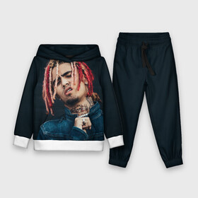 Детский костюм 3D (с толстовкой) с принтом Lil Pump в Санкт-Петербурге,  |  | esketit | esskeetit | gang | lil | pump | rap | качер | лил | маленький | насос | памп | репер | рэпер | рэппер | с дредами | эшкере | эшкерее | эшкереее | эшкерееее | эщкере | эщкерее | эщкереее | эщкерееее