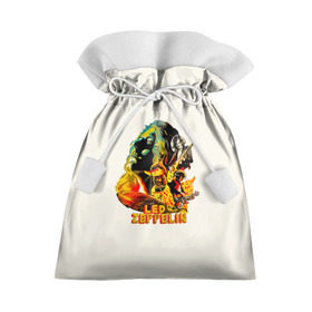 Подарочный 3D мешок с принтом Led Zeppelin в Санкт-Петербурге, 100% полиэстер | Размер: 29*39 см | Тематика изображения на принте: 