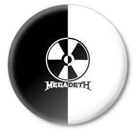 Значок с принтом Megadeth в Санкт-Петербурге,  металл | круглая форма, металлическая застежка в виде булавки | Тематика изображения на принте: megadet | megadeth | группа | дирк вербурен | дэвид эллефсон | дэйв мастейн | кико лоурейро | мегадет | мегадетх | метал | рок | трэш | трэшметал | тяжелый | хард | хардрок | хеви | хевиметал