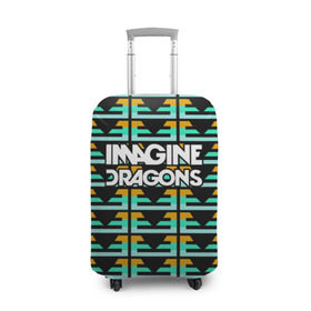 Чехол для чемодана 3D с принтом Imagine Dragons в Санкт-Петербурге, 86% полиэфир, 14% спандекс | двустороннее нанесение принта, прорези для ручек и колес | альтернативный | американская | группа | драгонс | имеджин | инди | индирок | поп | рок | электроник