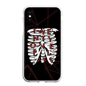 Чехол для iPhone XS Max матовый с принтом Twenty One Pilots Bones в Санкт-Петербурге, Силикон | Область печати: задняя сторона чехла, без боковых панелей | rock | t.o.p. | top | twenty one pilots | рок