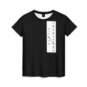 Женская футболка 3D с принтом Twenty One Pilots под углом в Санкт-Петербурге, 100% полиэфир ( синтетическое хлопкоподобное полотно) | прямой крой, круглый вырез горловины, длина до линии бедер | rock | t.o.p. | top | twenty one pilots | рок
