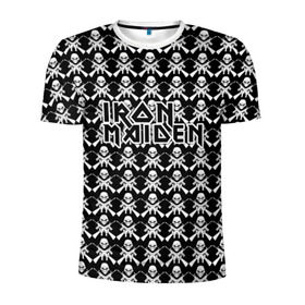 Мужская футболка 3D спортивная с принтом Iron Maiden в Санкт-Петербурге, 100% полиэстер с улучшенными характеристиками | приталенный силуэт, круглая горловина, широкие плечи, сужается к линии бедра | iron maiden | адриан смит | айрон мейден | гроза | группа | дэйв мюррей | железная дева | ирон майден | метал | мрачный | музыка | песни | рок | стив харрис | тяжелый | флаг | хеви | хевиметал