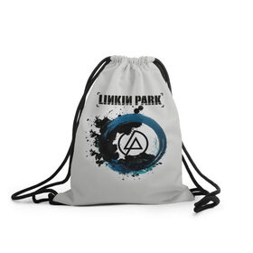 Рюкзак-мешок 3D с принтом Linkin Park в Санкт-Петербурге, 100% полиэстер | плотность ткани — 200 г/м2, размер — 35 х 45 см; лямки — толстые шнурки, застежка на шнуровке, без карманов и подкладки | bennington | chester | linkin park | беннингтон | ленкин | линкин | майк | честер