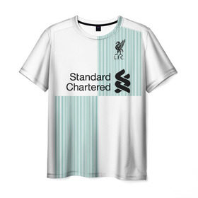 Мужская футболка 3D с принтом Liverpool alternative 17-18 в Санкт-Петербурге, 100% полиэфир | прямой крой, круглый вырез горловины, длина до линии бедер | 
