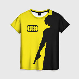 Женская футболка 3D с принтом PUBG в Санкт-Петербурге, 100% полиэфир ( синтетическое хлопкоподобное полотно) | прямой крой, круглый вырез горловины, длина до линии бедер | playerunknowns battlegrounds | pubg