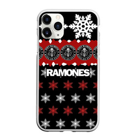 Чехол для iPhone 11 Pro Max матовый с принтом Праздничный Ramones в Санкт-Петербурге, Силикон |  | Тематика изображения на принте: ramones | группа | джонни | джоуи | ди ди томми | знак | красный | марк | надпись | новогодний | новый год | панк | поп | праздник | раманес | раманэс | рамон | рамонес | рамонэс | рамоун | рамоунз | рамоунс