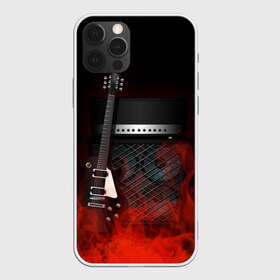 Чехол для iPhone 12 Pro Max с принтом Rock в Санкт-Петербурге, Силикон |  | fire | flame | guitar | metal | music | rock | sound | гитара | метал | металл | музыка | огонь | пламя | рок