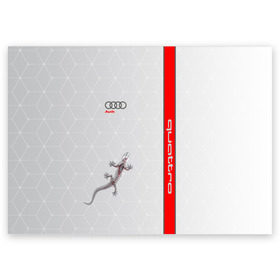 Поздравительная открытка с принтом AUDI QUATTRO в Санкт-Петербурге, 100% бумага | плотность бумаги 280 г/м2, матовая, на обратной стороне линовка и место для марки
 | audi | car | race | авто | автомобиль | ауди | гонки | марка | машина