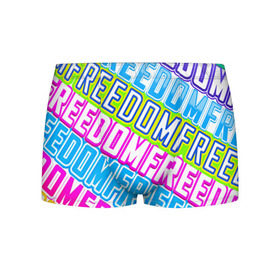 Мужские трусы 3D с принтом FREEDOM 2 в Санкт-Петербурге, 50% хлопок, 50% полиэстер | классическая посадка, на поясе мягкая тканевая резинка | Тематика изображения на принте: freedom | арт | свобода