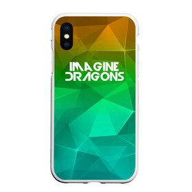 Чехол для iPhone XS Max матовый с принтом IMAGINE DRAGONS в Санкт-Петербурге, Силикон | Область печати: задняя сторона чехла, без боковых панелей | геометрия | градиент | драгонс | треугольники