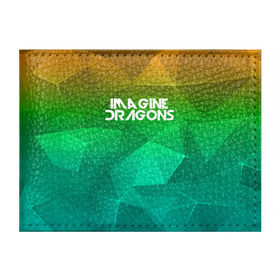 Обложка для студенческого билета с принтом IMAGINE DRAGONS в Санкт-Петербурге, натуральная кожа | Размер: 11*8 см; Печать на всей внешней стороне | геометрия | градиент | драгонс | треугольники