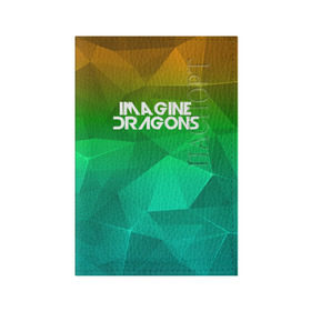 Обложка для паспорта матовая кожа с принтом IMAGINE DRAGONS в Санкт-Петербурге, натуральная матовая кожа | размер 19,3 х 13,7 см; прозрачные пластиковые крепления | геометрия | градиент | драгонс | треугольники