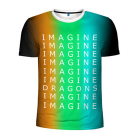 Мужская футболка 3D спортивная с принтом IMAGINE DRAGONS в Санкт-Петербурге, 100% полиэстер с улучшенными характеристиками | приталенный силуэт, круглая горловина, широкие плечи, сужается к линии бедра | evolve | imagine dragons | new age | вокалист | группа | драгонс | известные | личности | надписи | реп | рок | триколор | фирменные цвета | яркие