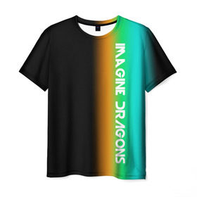 Мужская футболка 3D с принтом IMAGINE DRAGONS в Санкт-Петербурге, 100% полиэфир | прямой крой, круглый вырез горловины, длина до линии бедер | evolve | imagine dragons | new age | вокалист | группа | драгонс | известные | личности | надписи | реп | рок | триколор | фирменные цвета | яркие