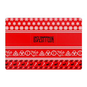 Магнитный плакат 3Х2 с принтом Праздничный Led Zeppelin в Санкт-Петербурге, Полимерный материал с магнитным слоем | 6 деталей размером 9*9 см | Тематика изображения на принте: led zeppelin | блюз | группа | джимми пейдж | джон генри бонэм | джон пол джонс | знак | красный | лед зепелен | лед зеппелин | метал | надпись | новогодний | новый год | праздник | роберт плант | рождество