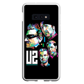 Чехол для Samsung S10E с принтом U2 rock - band в Санкт-Петербурге, Силикон | Область печати: задняя сторона чехла, без боковых панелей | Тематика изображения на принте: adam clayton | alternative | band | bono | dance rock | dublin | edge | ireland | larry mullen | music | postpunk | rock | soft rock | u2 | адам клейтон | альтернативный | боно | группа | дублин | дэнс рок | ирландия | ларри маллен | музыка | постпанк | р