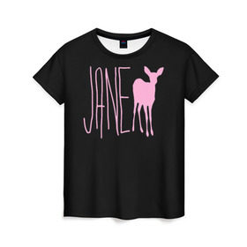 Женская футболка 3D с принтом Мах. Life is Strange в Санкт-Петербурге, 100% полиэфир ( синтетическое хлопкоподобное полотно) | прямой крой, круглый вырез горловины, длина до линии бедер | deer | jane | life is strange | pink | олень | розовый