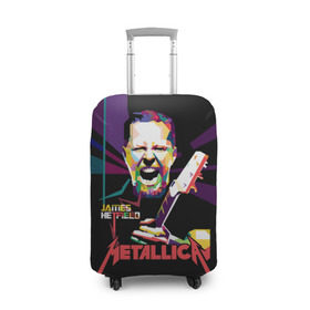 Чехол для чемодана 3D с принтом Metallica James Alan Hatfield в Санкт-Петербурге, 86% полиэфир, 14% спандекс | двустороннее нанесение принта, прорези для ручек и колес | Тематика изображения на принте: alan | american | band | hard | hatfield | james | metal | metallica | rock | thrash | алан | американская | джеймс | метал группа | трэш метал | хард рок | хэтфилд