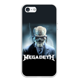 Чехол для iPhone 5/5S матовый с принтом Megadeth в Санкт-Петербурге, Силикон | Область печати: задняя сторона чехла, без боковых панелей | Тематика изображения на принте: megadeth |   megadet | группа | дирк вербурен | дэвид эллефсон | дэйв мастейн | кико лоурейро | мегадет | мегадетх | метал | рок | трэш | трэшметал | тяжелый | хард | хардрок | хеви | хевиметал