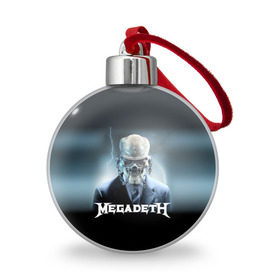 Ёлочный шар с принтом Megadeth в Санкт-Петербурге, Пластик | Диаметр: 77 мм | megadeth |   megadet | группа | дирк вербурен | дэвид эллефсон | дэйв мастейн | кико лоурейро | мегадет | мегадетх | метал | рок | трэш | трэшметал | тяжелый | хард | хардрок | хеви | хевиметал