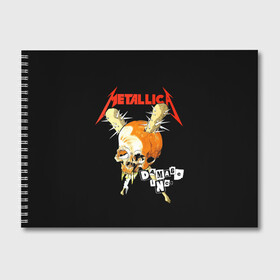 Альбом для рисования с принтом Metallica в Санкт-Петербурге, 100% бумага
 | матовая бумага, плотность 200 мг. | american | band | cliff burton | dave mustaine | hard | james hatfield | jason newsted | kirk hammett | lars ulrich | metal | metallica | robert trujillo | rock | ron mcgowney | thrash | американская | джеймс хэтфилд | ларс ул | метал группа | трэш метал 