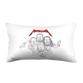 Подушка 3D антистресс с принтом Metallica в Санкт-Петербурге, наволочка — 100% полиэстер, наполнитель — вспененный полистирол | состоит из подушки и наволочки на молнии | 
