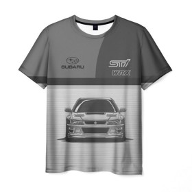 Мужская футболка 3D с принтом Subaru в Санкт-Петербурге, 100% полиэфир | прямой крой, круглый вырез горловины, длина до линии бедер | car | impreza | jdm | race | sti | subaru | wrx | авто | гонки | импреза | машина | субару