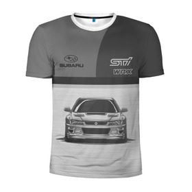Мужская футболка 3D спортивная с принтом Subaru в Санкт-Петербурге, 100% полиэстер с улучшенными характеристиками | приталенный силуэт, круглая горловина, широкие плечи, сужается к линии бедра | car | impreza | jdm | race | sti | subaru | wrx | авто | гонки | импреза | машина | субару