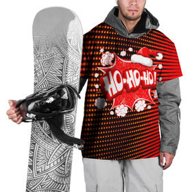 Накидка на куртку 3D с принтом Ho-Ho-Ho в Санкт-Петербурге, 100% полиэстер |  | Тематика изображения на принте: christmas | happy | new year | pattern | pop art | новый год | поп арт | праздник | рождество