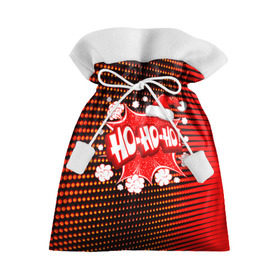 Подарочный 3D мешок с принтом Ho-Ho-Ho в Санкт-Петербурге, 100% полиэстер | Размер: 29*39 см | Тематика изображения на принте: christmas | happy | new year | pattern | pop art | новый год | поп арт | праздник | рождество