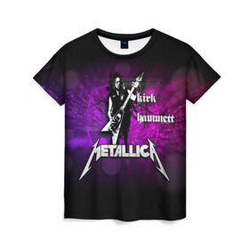 Женская футболка 3D с принтом Metallica в Санкт-Петербурге, 100% полиэфир ( синтетическое хлопкоподобное полотно) | прямой крой, круглый вырез горловины, длина до линии бедер | cliff burton | dave mustaine | hard | james hatfield | jason newsted | kirk hammett | lars ulrich | metal | metallica | robert trujillo | rock | ron mcgowney | thrash | джеймс хэтфилд | кирк хэмметт | клифф бёртон | ларс ульрих | метал группа | роберт | т