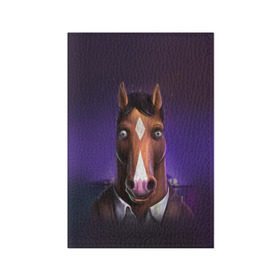 Обложка для паспорта матовая кожа с принтом BoJack в Санкт-Петербурге, натуральная матовая кожа | размер 19,3 х 13,7 см; прозрачные пластиковые крепления | bojack horseman | конь боджек | лошадь боджек