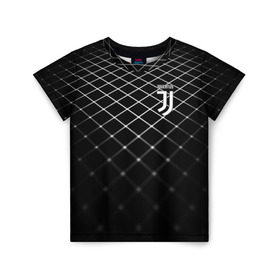 Детская футболка 3D с принтом Juventus 2018 Line в Санкт-Петербурге, 100% гипоаллергенный полиэфир | прямой крой, круглый вырез горловины, длина до линии бедер, чуть спущенное плечо, ткань немного тянется | fc | juventus | спорт | спортивные | фк | футбол | футбольный клуб | ювентус