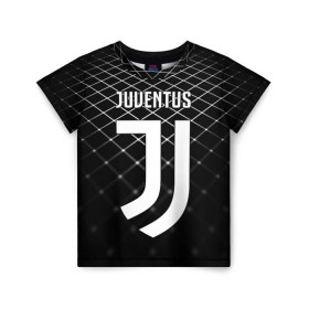 Детская футболка 3D с принтом Juventus 2018 Line в Санкт-Петербурге, 100% гипоаллергенный полиэфир | прямой крой, круглый вырез горловины, длина до линии бедер, чуть спущенное плечо, ткань немного тянется | fc | juventus | спорт | спортивные | фк | футбол | ювентус