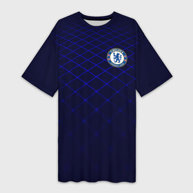 Платье-футболка 3D с принтом Chelsea 2018  Uniform в Санкт-Петербурге,  |  | chelsea | fc | спорт | спортивные | фк | футбол | челси