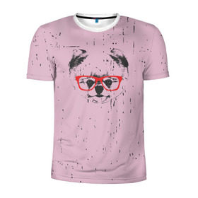 Мужская футболка 3D спортивная с принтом Немецкий шпиц в очках в Санкт-Петербурге, 100% полиэстер с улучшенными характеристиками | приталенный силуэт, круглая горловина, широкие плечи, сужается к линии бедра | домашние животные | пес | собака