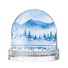 Снежный шар с принтом Зимний пейзаж в Санкт-Петербурге, Пластик | Изображение внутри шара печатается на глянцевой фотобумаге с двух сторон | арт | елки | зима | картина | краски | лес | пейзаж | природа