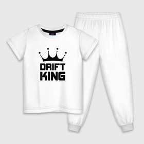 Детская пижама хлопок с принтом Король дрифта в Санкт-Петербурге, 100% хлопок |  брюки и футболка прямого кроя, без карманов, на брюках мягкая резинка на поясе и по низу штанин
 | car | drift | king | race | racing | street | авто | гонки | дрифт | король | машина