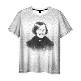 Мужская футболка 3D с принтом Гоголь в Санкт-Петербурге, 100% полиэфир | прямой крой, круглый вырез горловины, длина до линии бедер | бульба | вий | гоголь | мертвые души | миргород | нос | писатель | поэт | ревизор | тарас