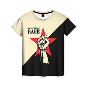 Женская футболка 3D с принтом Prophets of rage (пророки ярости) в Санкт-Петербурге, 100% полиэфир ( синтетическое хлопкоподобное полотно) | прямой крой, круглый вырез горловины, длина до линии бедер | 